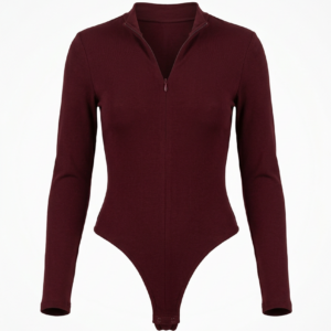 Body con collo e mezza zip- modello versatile ed elegante