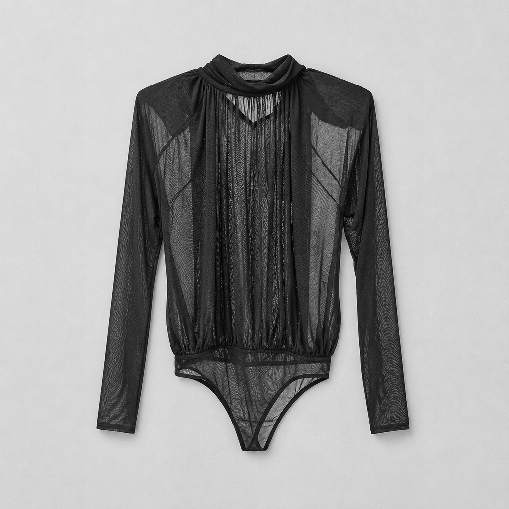 Body trasparente elegante lumina con spalline imbottite - immagine 2