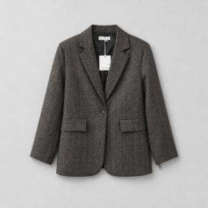 Blazer Gessato Sartoriale con Frange Western – Elegante e Grintoso